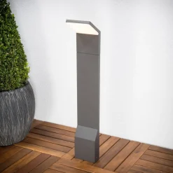 LED-gadelampe Nevio, 60 cm, antracit, metal^Lucande New