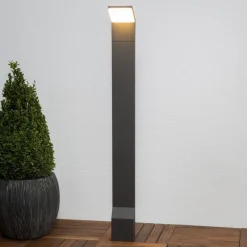 LED-gadelampe Nevio, antracit, metal, 100 cm^Lucande New