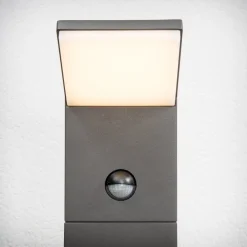 LED-gadelampe Nevio, sensor, 100 cm, antracit^Lucande Hot