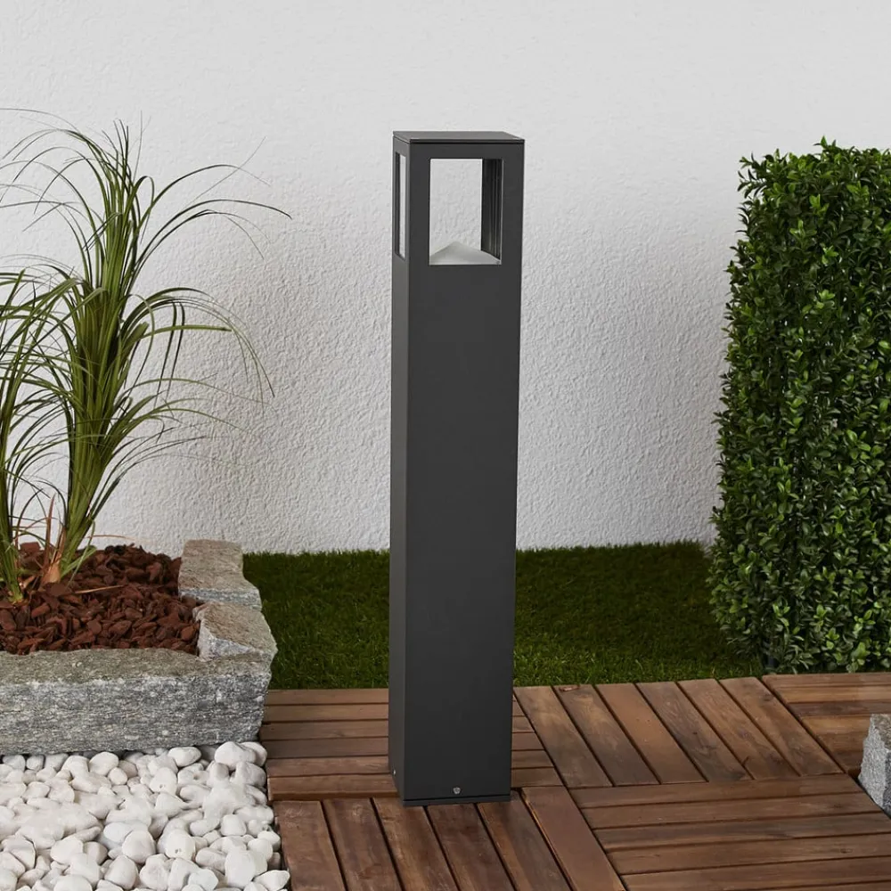 LED-gadelampe Nicola, 65 cm, antracit, P54^Lucande Online