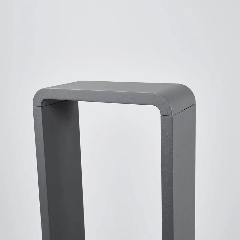 Lucande LED-gadelampe Ninon, 80 cm, antracit, metal