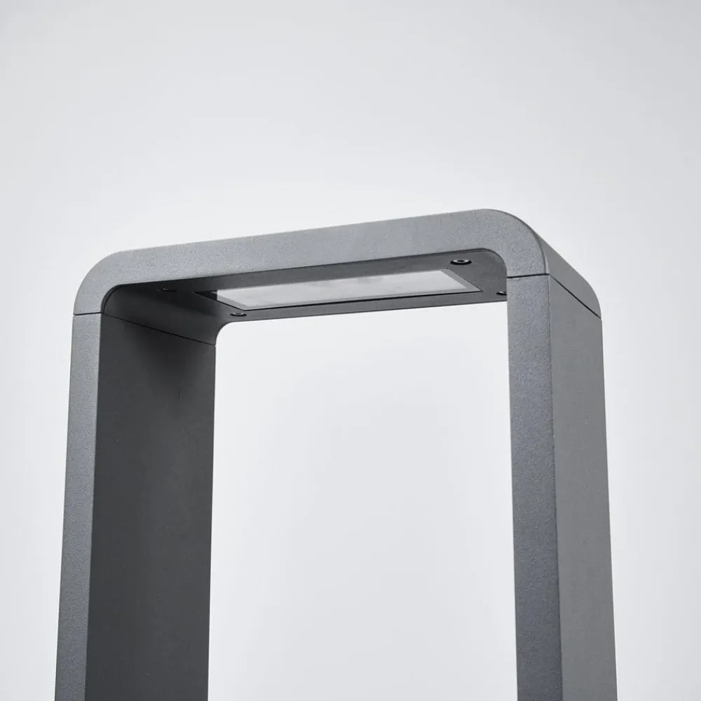 Lucande LED-gadelampe Ninon, 80 cm, antracit, metal