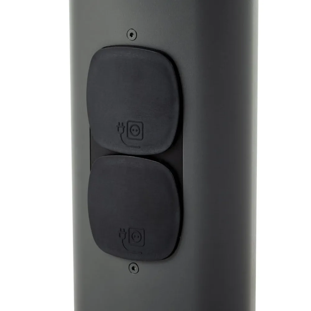 Lucande Terrassebelysning|Gadebelysning>LED-gadelampe Pirron, højde 80 cm, stikkontakt, IP54