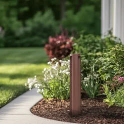 Lucande LED-gadelampe Raiku, rustfarvet, aluminium, 65 cm