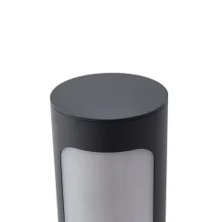 Lucande LED-gadelampe Tuberia, antracit, metal, 80 cm