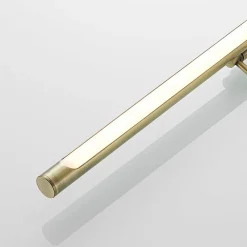 Lucande LED-gallerilampe Dimitrij, buet, messing, metal