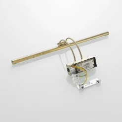 Lucande LED-gallerilampe Dimitrij, buet, messing, metal