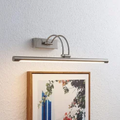 Lucande Gang|Væglamper>LED-gallerilampe Dimitrij, nikkel, metal, 54 cm