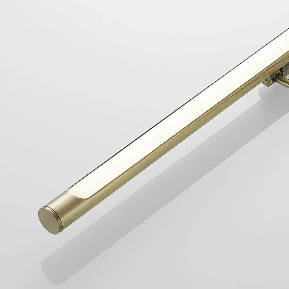 LED-gallerilampe Dimitrij, messing, metal, 54 cm^Lucande Clearance