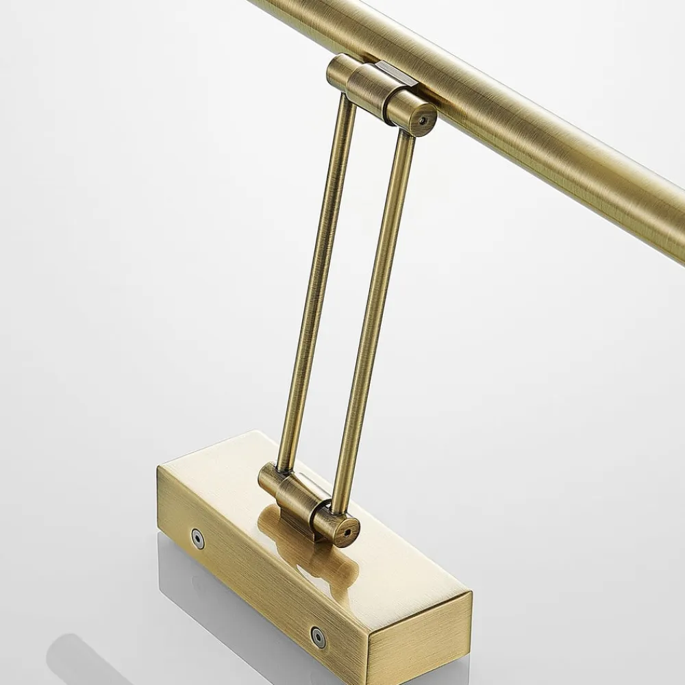 LED-gallerilampe Dimitrij, messing, metal, 54 cm^Lucande Clearance