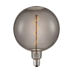 Lucande Dæmpbar Led-Pære|Filament Pære>LED-Globe E27 Ø 18 cm 4 W 1800 K, røgfarvet