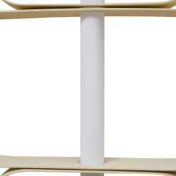 Lucande LED-gulvlampe Audrina, beige, metal, dæmpbar