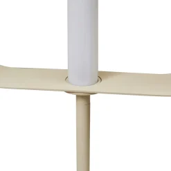 Lucande LED-gulvlampe Audrina, beige, metal, dæmpbar
