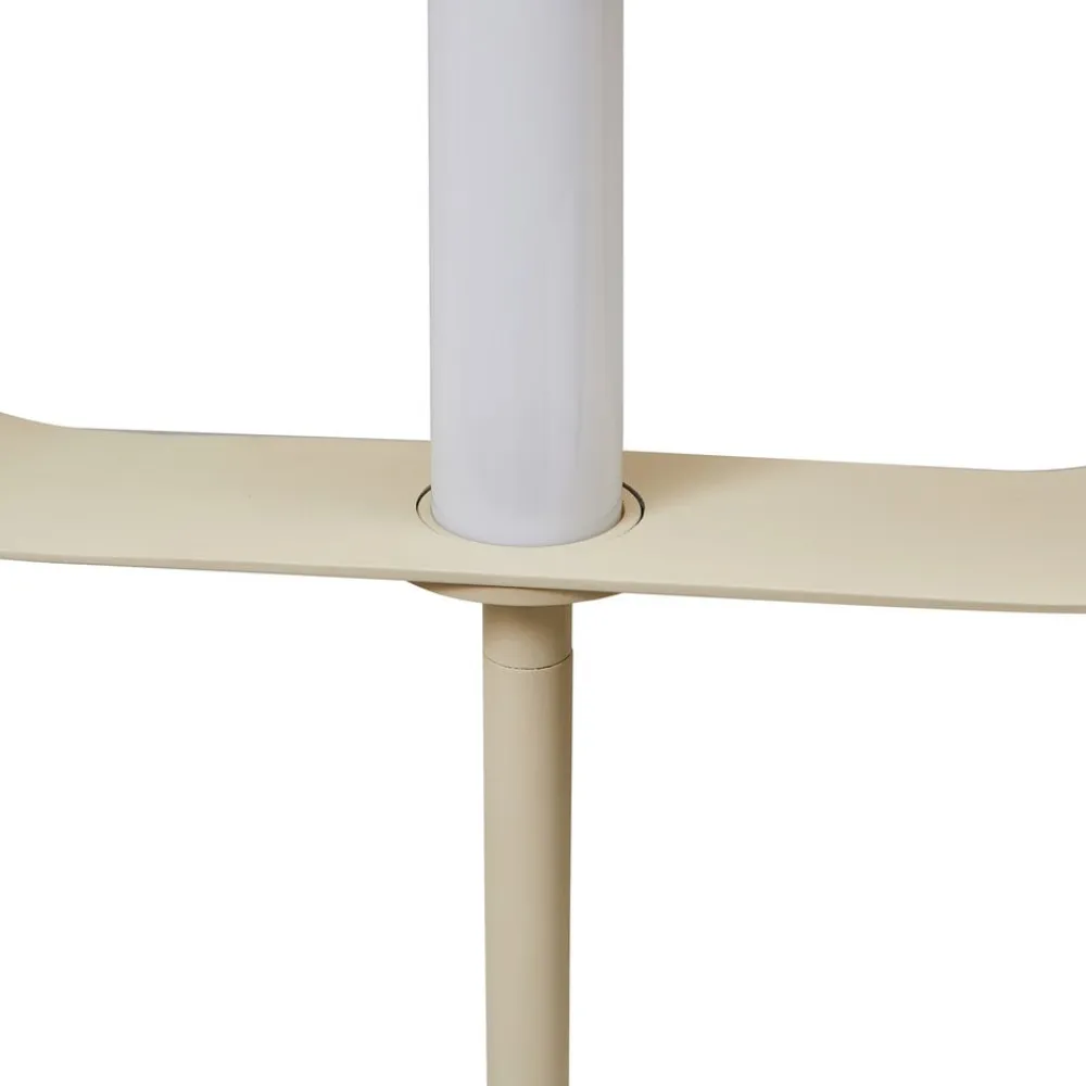 Lucande LED-gulvlampe Audrina, beige, metal, dæmpbar