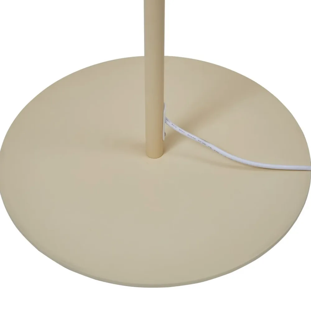 Lucande LED-gulvlampe Audrina, beige, metal, dæmpbar
