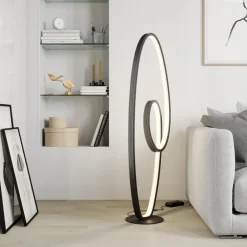 Lucande LED-gulvlampe Bronwyn, 122 cm, antracit, aluminium