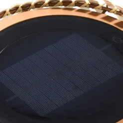 Lucande LED-gulvlampe Eligio, bambus, Ø 39 cm, RGB