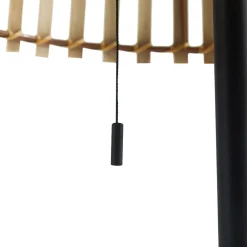 Lucande LED-gulvlampe Eligio, bambus, Ø 39 cm, RGB