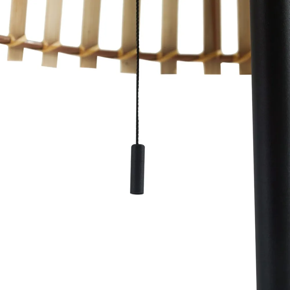 Lucande LED-gulvlampe Eligio, bambus, Ø 39 cm, RGB