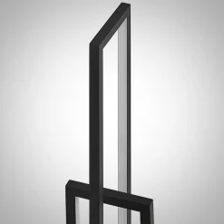 Lucande LED-gulvlampe Hylda, 123 cm, sort, aluminium