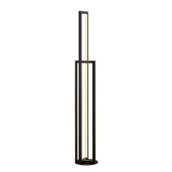 Lucande LED-gulvlampe Hylda, 123 cm, sort, aluminium