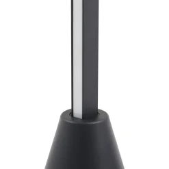 LED-gulvlampe Linija, sort, højde 110 cm, sensor^Lucande Online