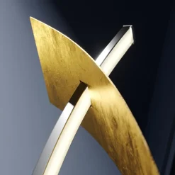 LED-gulvlampe Marija, sort, metal, højde 140 cm^Lucande