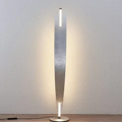 LED-gulvlampe Marija, sølv, dæmpbar, 140 cm^Lucande Outlet