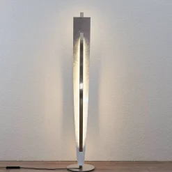 LED-gulvlampe Marija, sølv, dæmpbar, 140 cm^Lucande Outlet