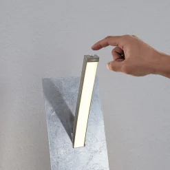 LED-gulvlampe Marija, sølv, dæmpbar, 140 cm^Lucande Outlet