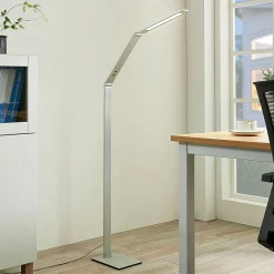 LED-gulvlampe Nicano, grå, metal, CCT, 125 cm^Lucande Hot