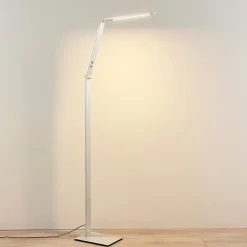 LED-gulvlampe Nicano, grå, metal, CCT, 125 cm^Lucande Hot