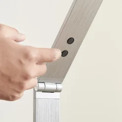 LED-gulvlampe Nicano, grå, metal, CCT, 125 cm^Lucande Hot