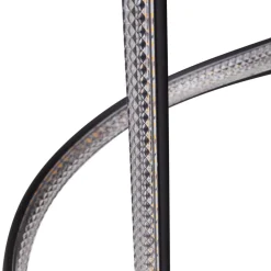 Lucande LED-gulvlampe Rodado, sort, 132 cm, aluminium