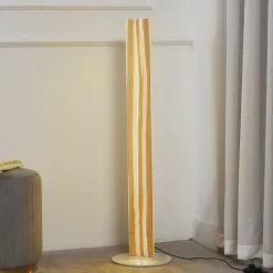 Lucande Gulvlamper|Gulvlamper>LED-gulvlampe Silja, 101 cm, træ, resin, 3000K