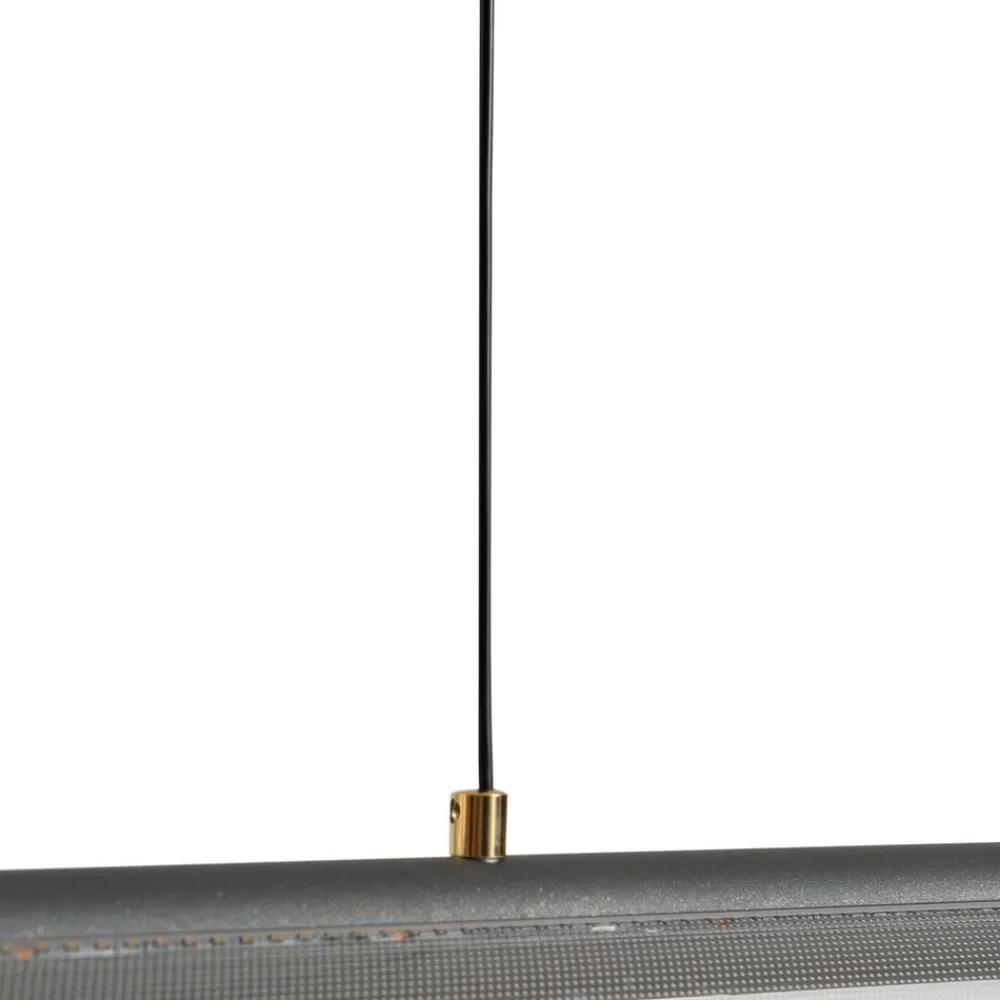 Lucande Pendellamper>LED-hængelampe Alania, transparent, metal, 86,5 cm