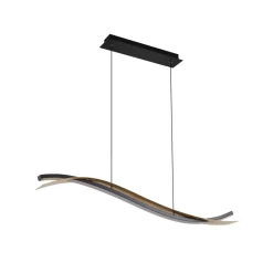 LED-hængelampe Alevia, sort/guld, CCT^Lucande Best