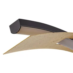 LED-hængelampe Alevia, sort/guld, CCT^Lucande Best