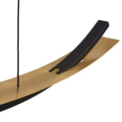 LED-hængelampe Alevia, sort/guld, CCT^Lucande Best