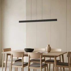 LED-hængelampe Arvon, sort, 117 cm, dæmpbar, CCT^Lucande Sale