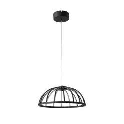 LED-hængelampe Attea, sort, Ø 40 cm, aluminium^Lucande Sale