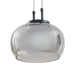 LED-hængelampe Dain, 3 lyskilder, røggrå, glas^Lucande Discount