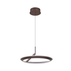 LED-hængelampe Eldra, kaffebrun, Ø 55 cm, CCT^Lucande New