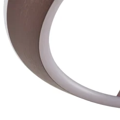 LED-hængelampe Eldra, kaffebrun, Ø 55 cm, CCT^Lucande New