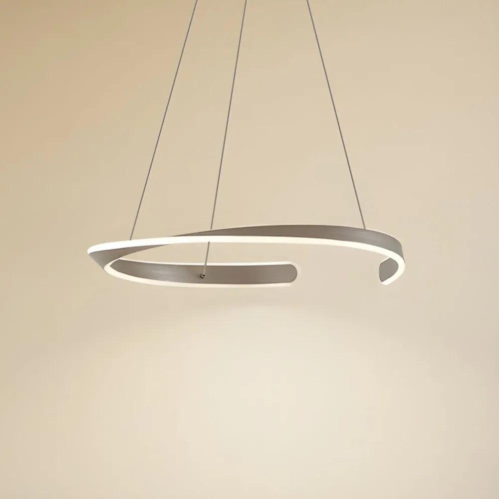 Lucande Pendellamper|Pendellamper>LED-hængelampe Eloura, sølv, Ø58cm, metal, CCT