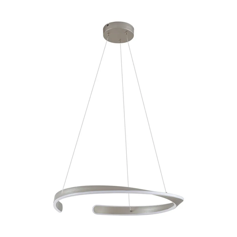Lucande Pendellamper|Pendellamper>LED-hængelampe Eloura, sølv, Ø58cm, metal, CCT