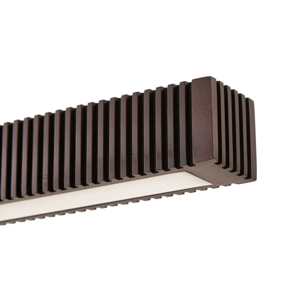 Lucande LED-hængelampe Emara, mørkt træ, eg, CCT