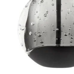 Lucande LED-hængelampe Hayley, sort, 9 lyskilder, glas