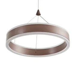 LED-hængelampe Kolo, brun, 3 lyskilder, dæmpbar^Lucande Sale