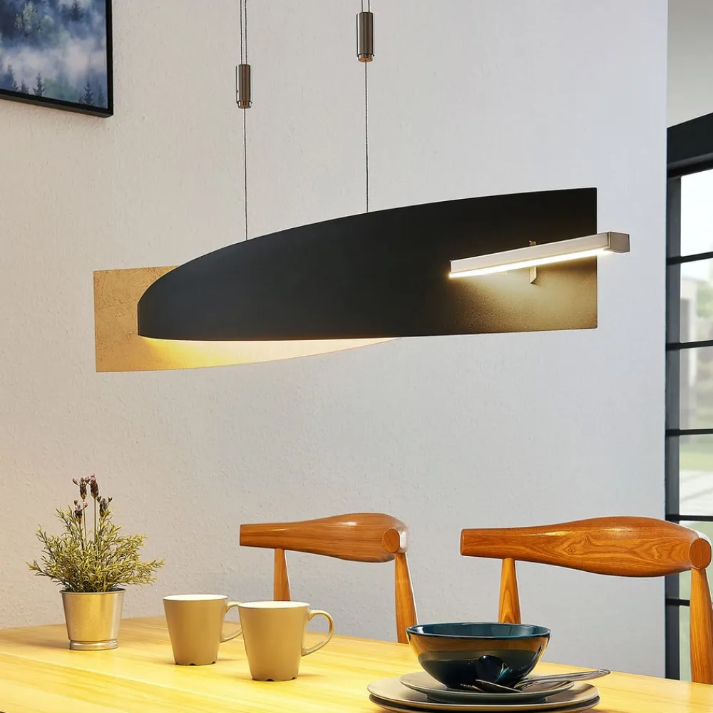 Lucande Pendellamper|Pendellamper>LED-hængelampe Marija, 101 cm, sort, dæmpbar